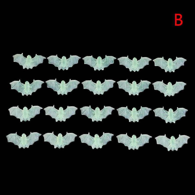 20pcs Halloween Realistic Plastic Bat Simulation Bat Tricky Toy Decorate