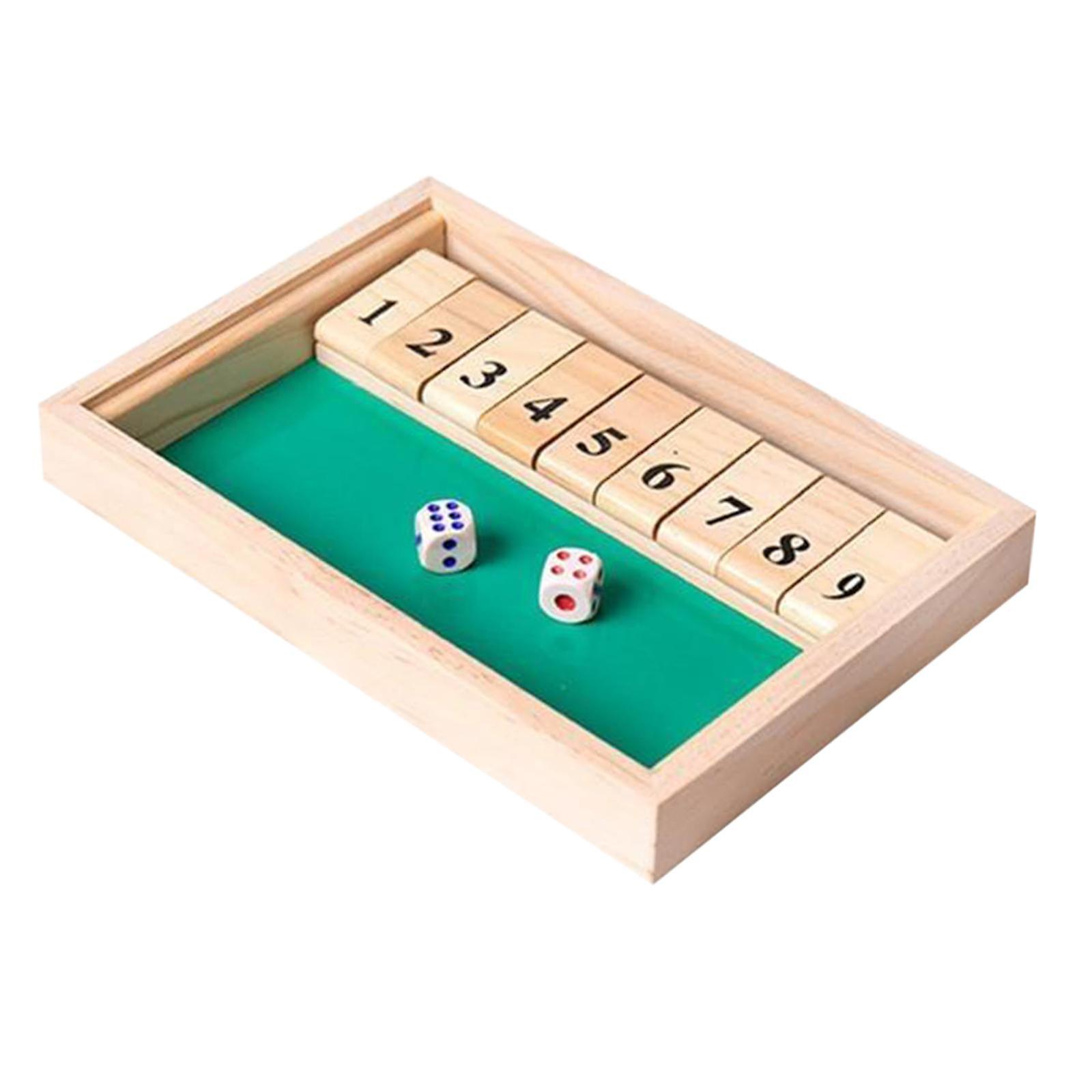 1-2 Player Board Game Wood Shut the Box for Adults Party Bar Drinking Toys