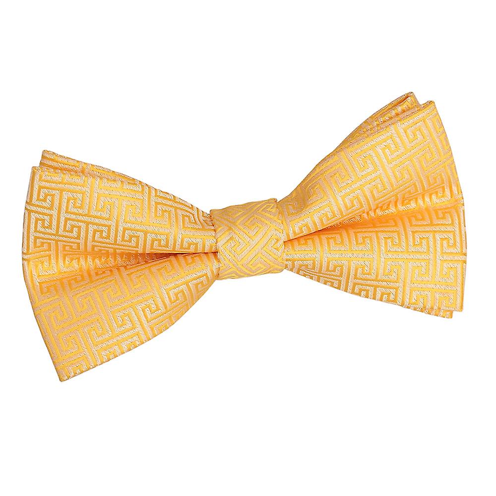 Marigold Greek Key Pre-Tied Bow Tie