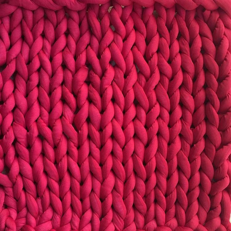 Wypełniony bawełniany ręcznie robiony gruby koc z grubej nici Akrylowy koc sofowy