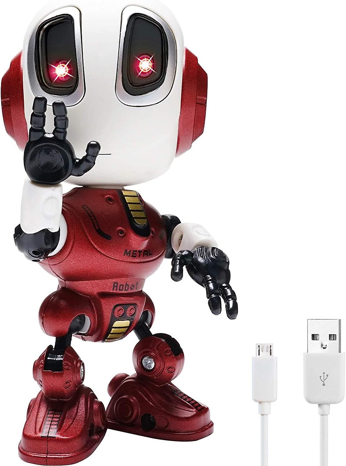 子供のための話すロボット - 3-9歳の男の子の女の子のための新しいスマートおもちゃ、3 +歳の男の子の女の子のためのクールなUSB充電ロボットのおもちゃ(赤)