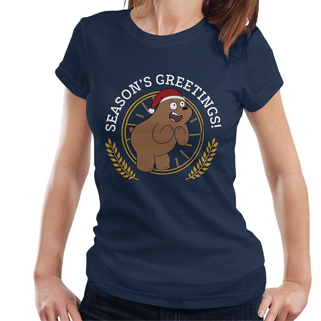 We Bare Bears Christmas Season's Greetings Women's T-Shirt