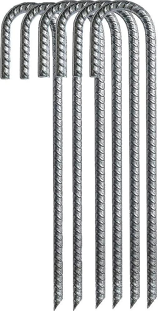 地面桩，花园钉 钢筋桩 镀锌钢 L 型钩 重型地锚 用于露营 蹦床围栏
