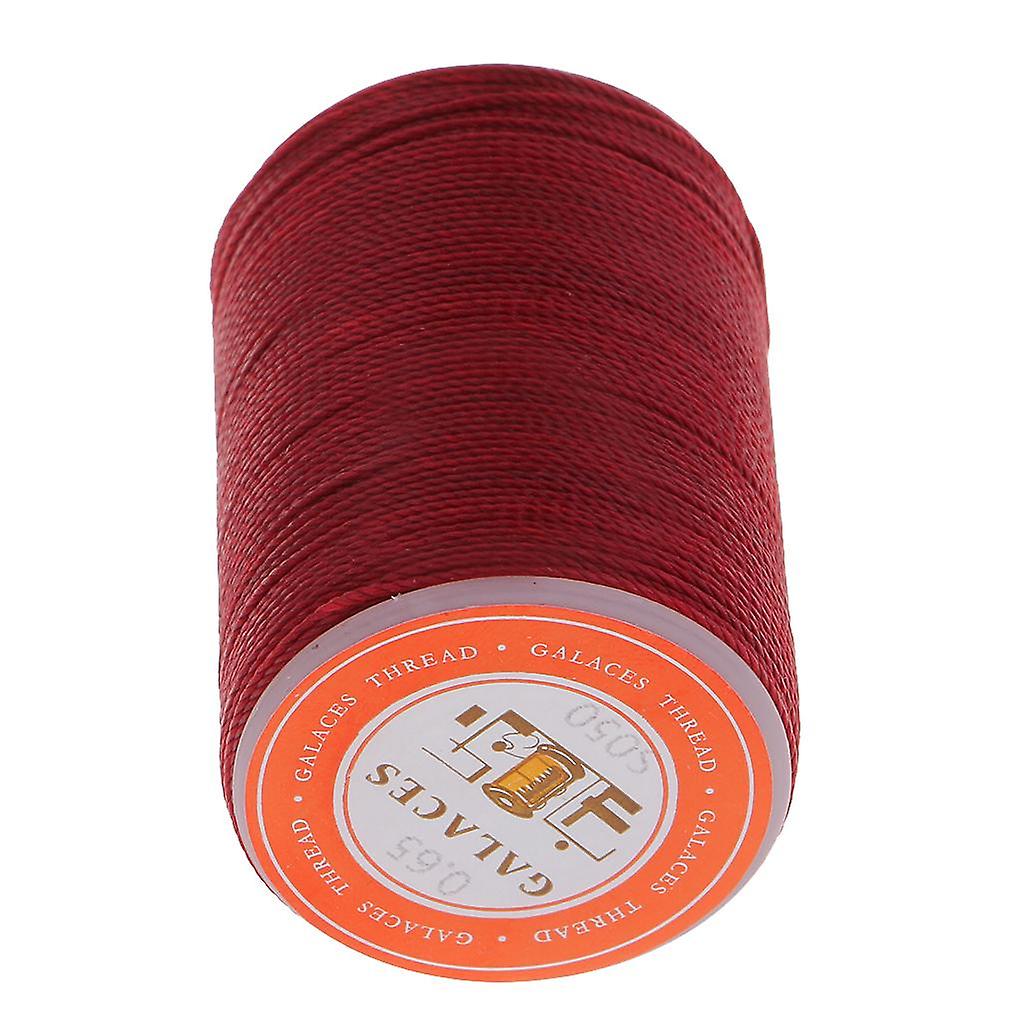 Leather Sewing Waxed Polyester Cord Thread Hand Stitching Craft Dark Red
