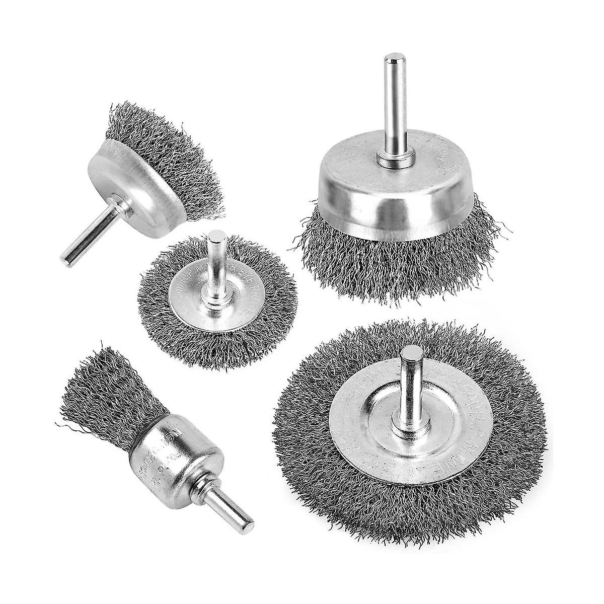 Wire Brush for Drill, Wire Wheel Brush Cup Set, Stripping and Drill Attachment