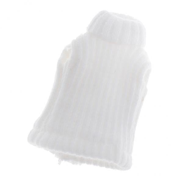 10xSchöne gestrickte ärmellose Pulloverweste mit Rollkragenpullover für OB11 Puppen Weiß