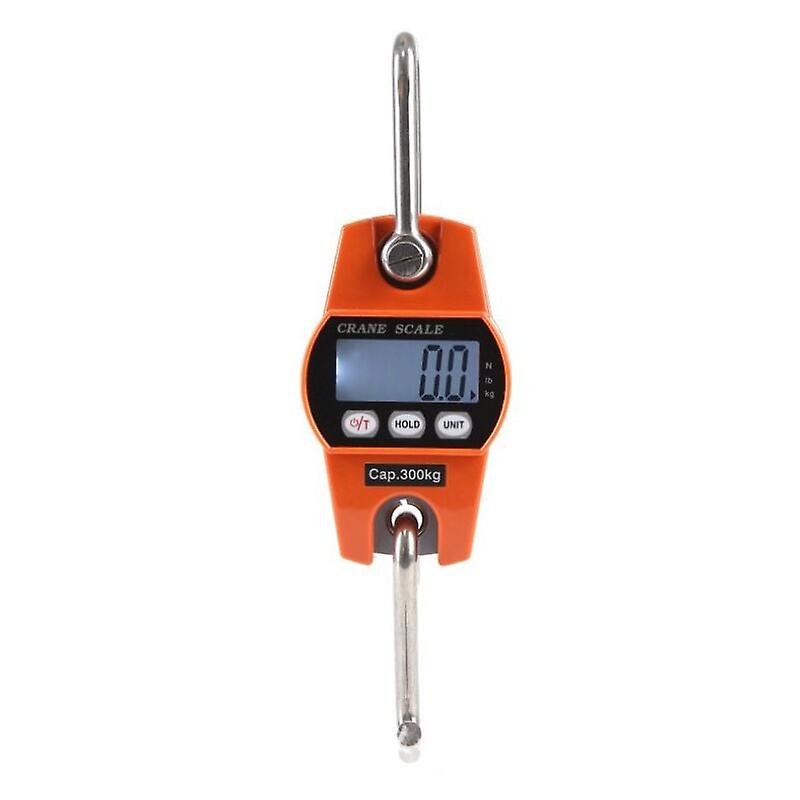 300kg Electronic Scale LCD Hook Scale Dynamometer Industrial Hook Scale Weight Scale 300kg/600lbs,75g