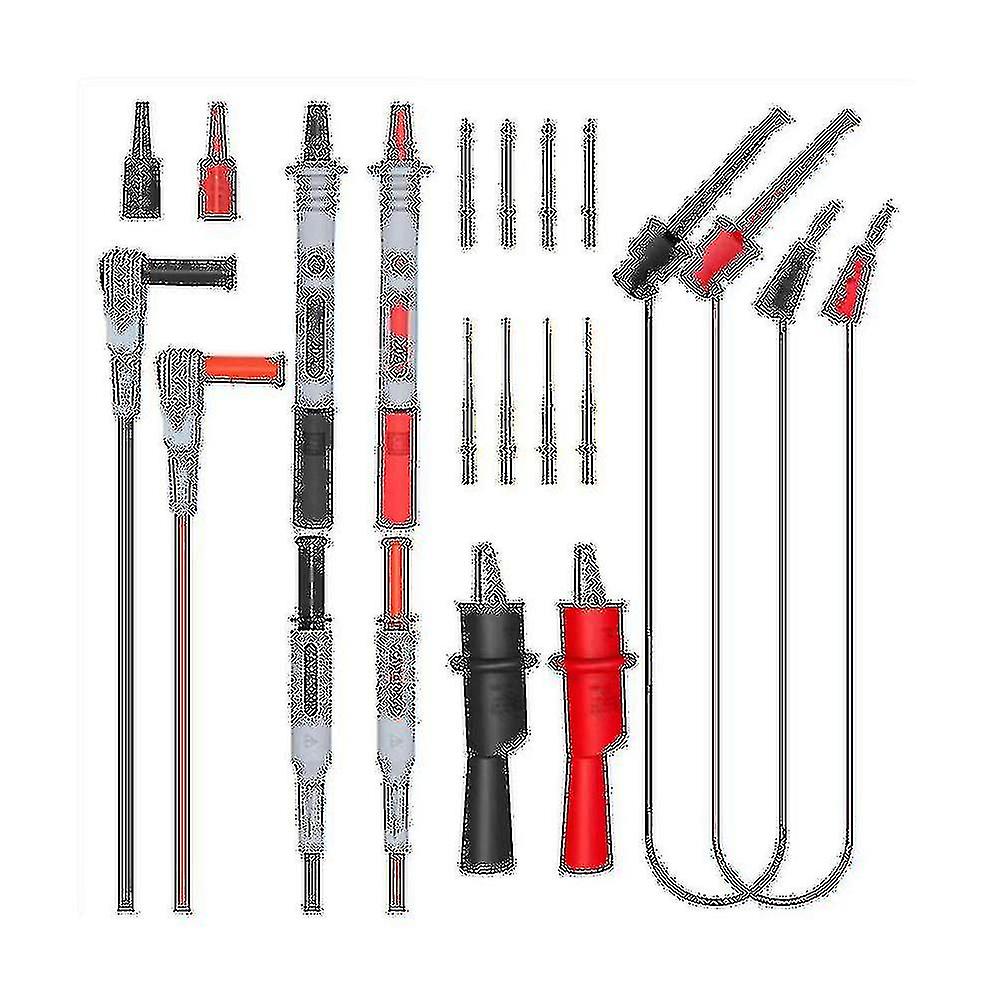 P1308b 18pcs Test Lead Kit 4mm Banana Plug To Test Hook Cable Replaceable Multimeter Probe Alligato
