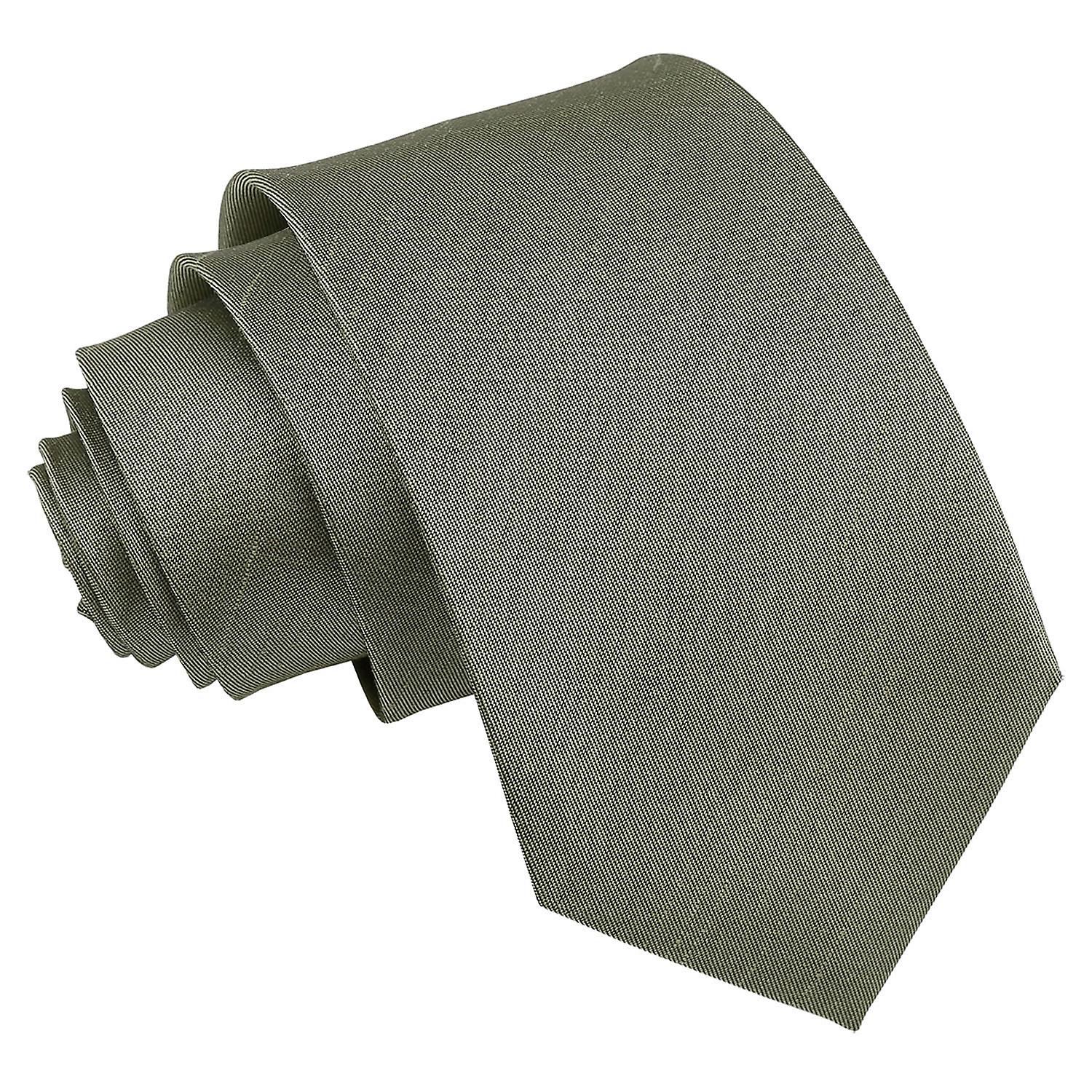 Sage Green Plain Shantung Slim Tie