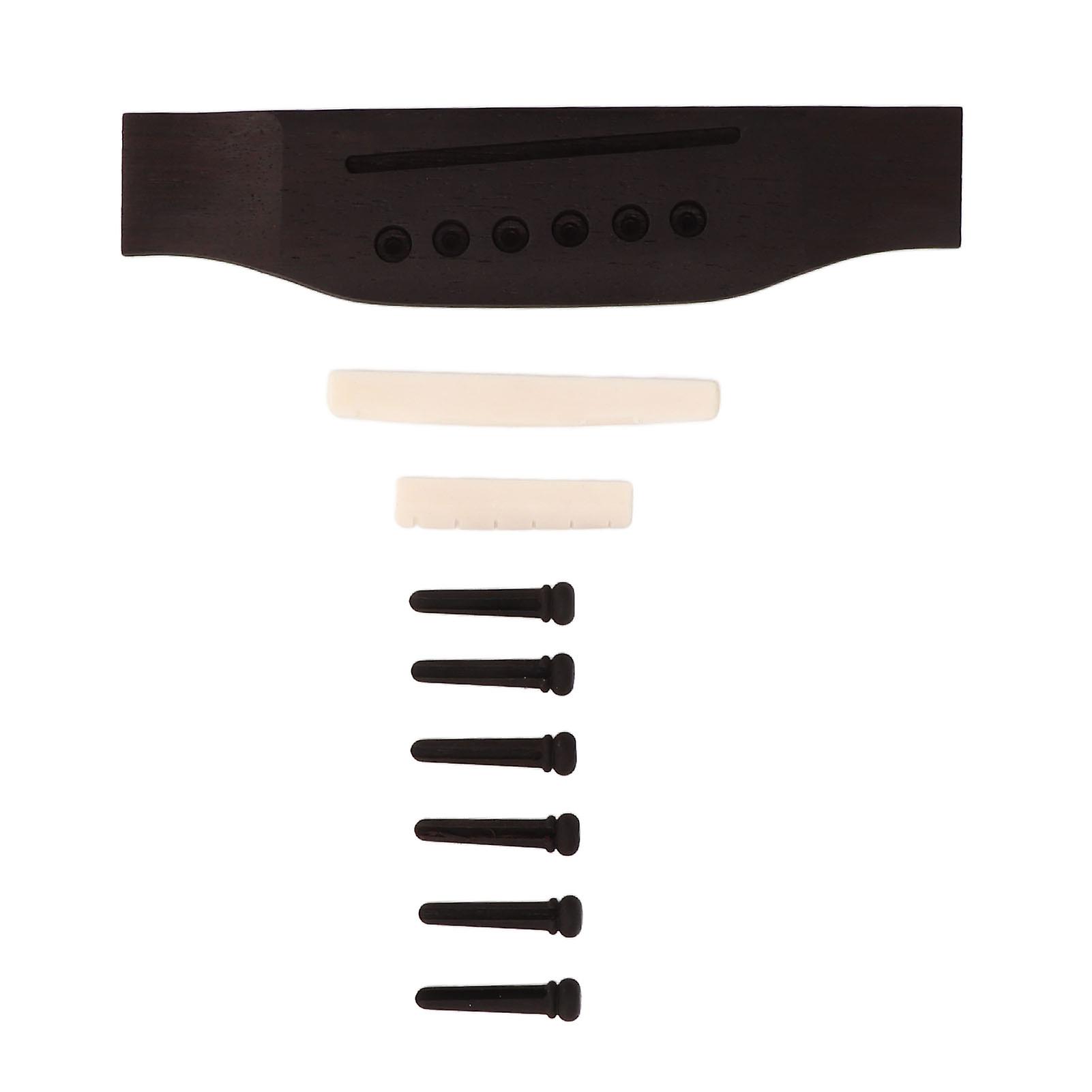 Guitar Bridge Nut Saddle Pins 6 String Acoustic Guitar Bone Nut Saddle Wood Bridge Pins Set