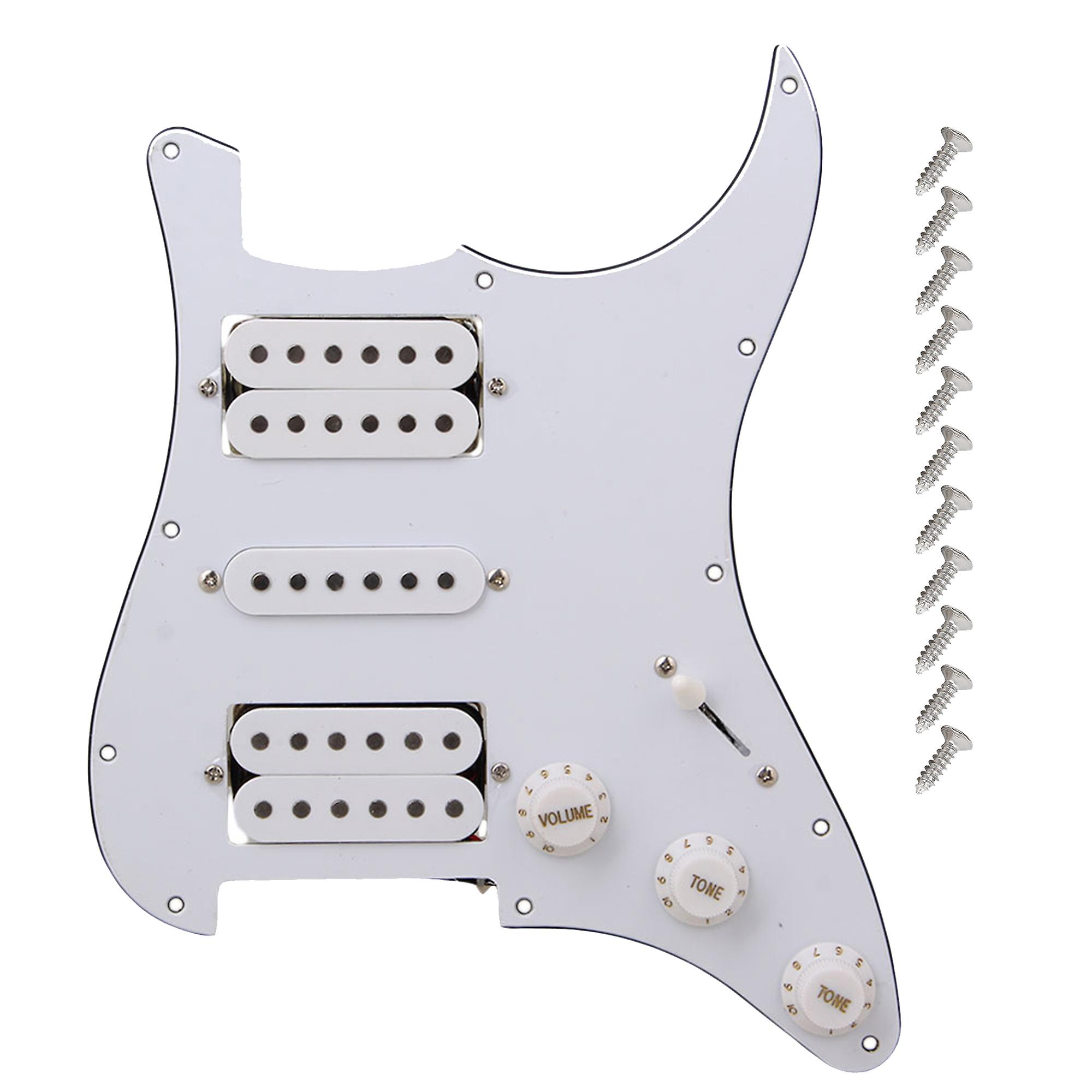 Prewired Plate Pickguard White For Electric guitar