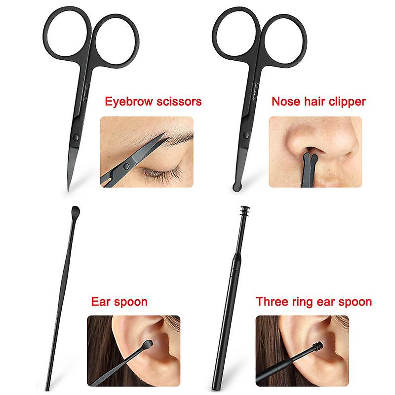 18Pcs/Set Nail Clippers Manicure Pedicure Kit Finger Toe Scissor Grooming Tools