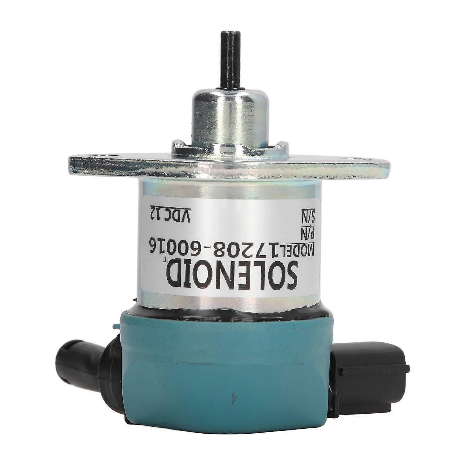 Risegun Shut Off Sole Valve Shut Off Sole Valve, DC 12V Fuel Stop Flameout Valve for Generator, Compatible with Kubota, Model 17208-60016