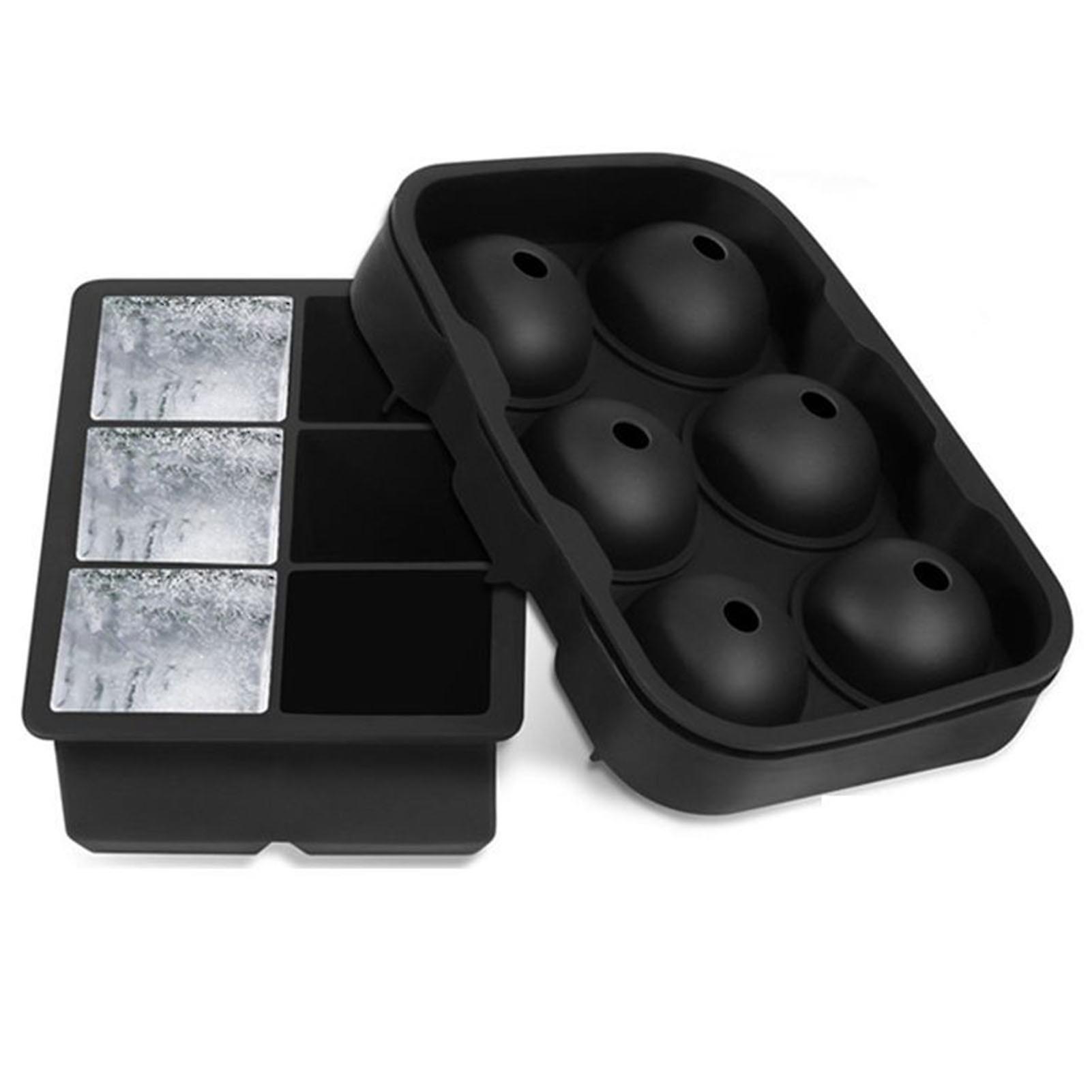 Ice Cube Ball Mold Casting Form Silicone Box Easy Release with Lid for Bar Home