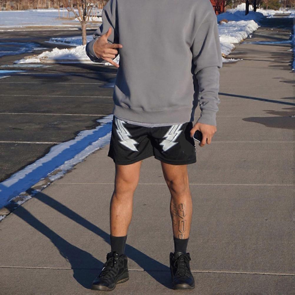 Ανδρικά Mesh Shorts Αναπνεύσιμο Mesh Sweatpants Γυμναστήριο Training Workout Shorts Casual Fashion Shorts με τσέπες