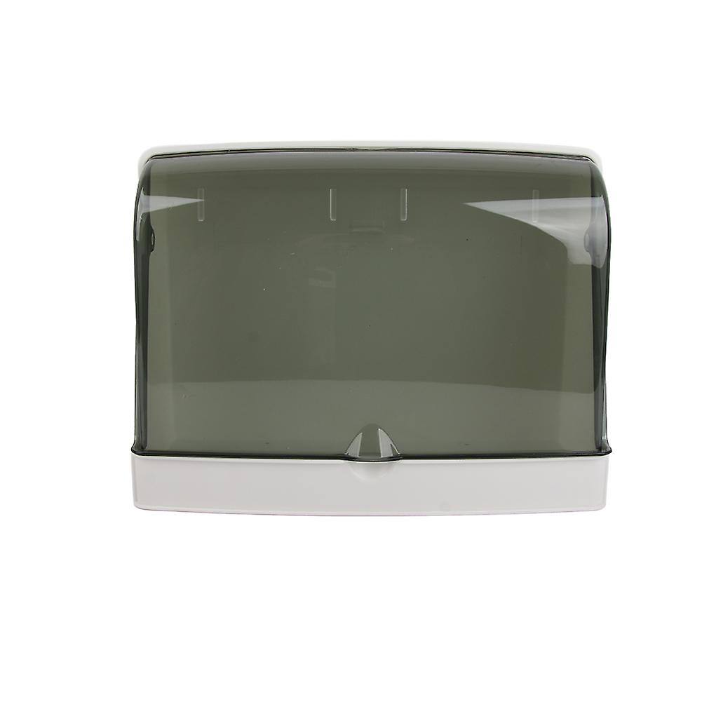 White Wall-Mounted Dustproof Makeup Organizer with Flip Cover