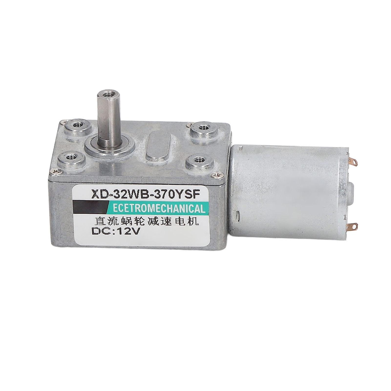DC Gear Motor CW CCW Self Locking Speed Regulation Micro Turbine Worm Gear Reduction Motor 12V 20RPM
