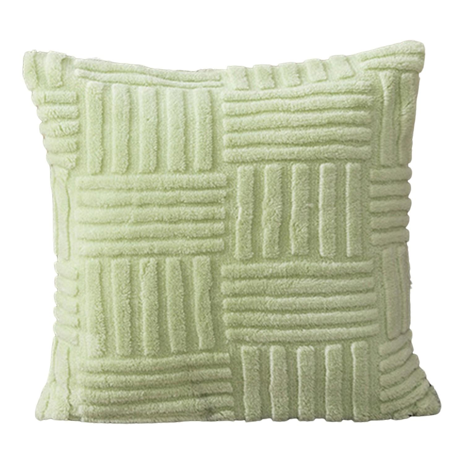 Pillow Cover Striped Design Hidden Zipper Soft Touch Removable Breathable Create Warm Atmosphere Cus