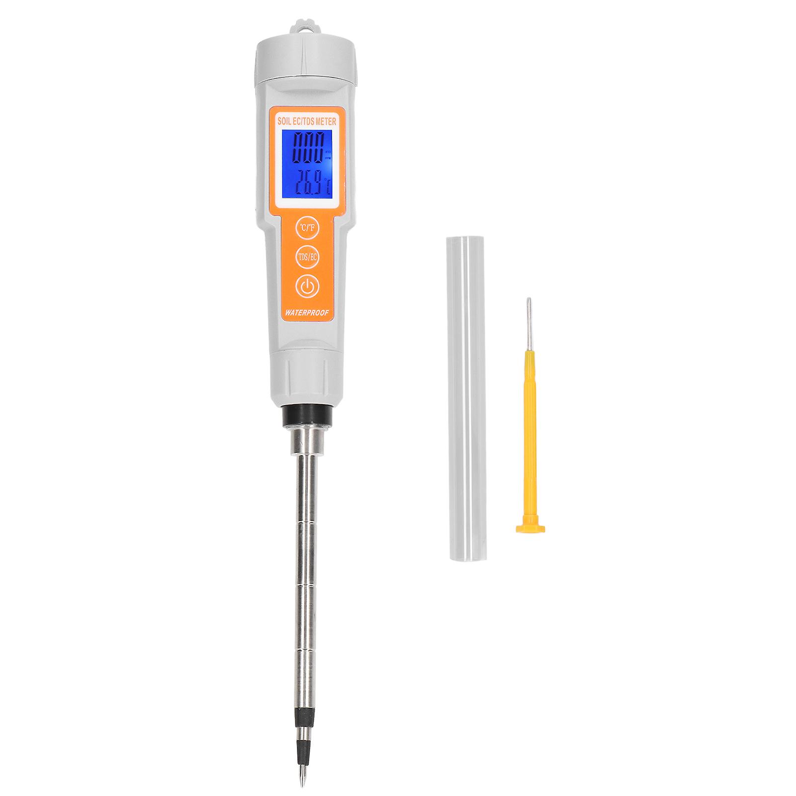 Soil EC Meter Temperature Tester TDS Sensor LED Display Tool for Horticulture Planting