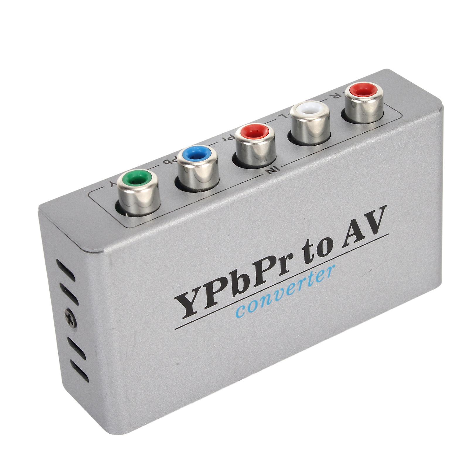 プレスリ YPbPr to AV Converter 1080P60 Video Capture Adapter with L/R Sound