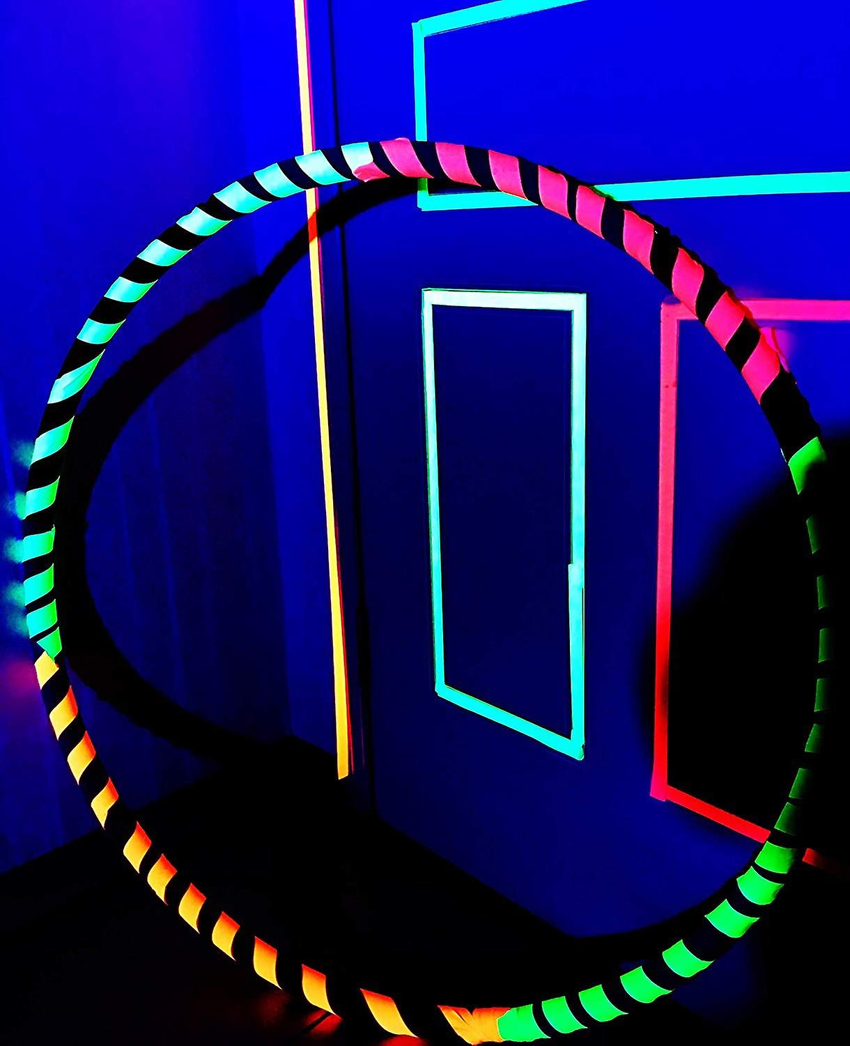 6pcs UV Blacklight Reactive 0.59inch x 16.4ft per Color Fluorescent Cloth/Neon Gaffer Tape