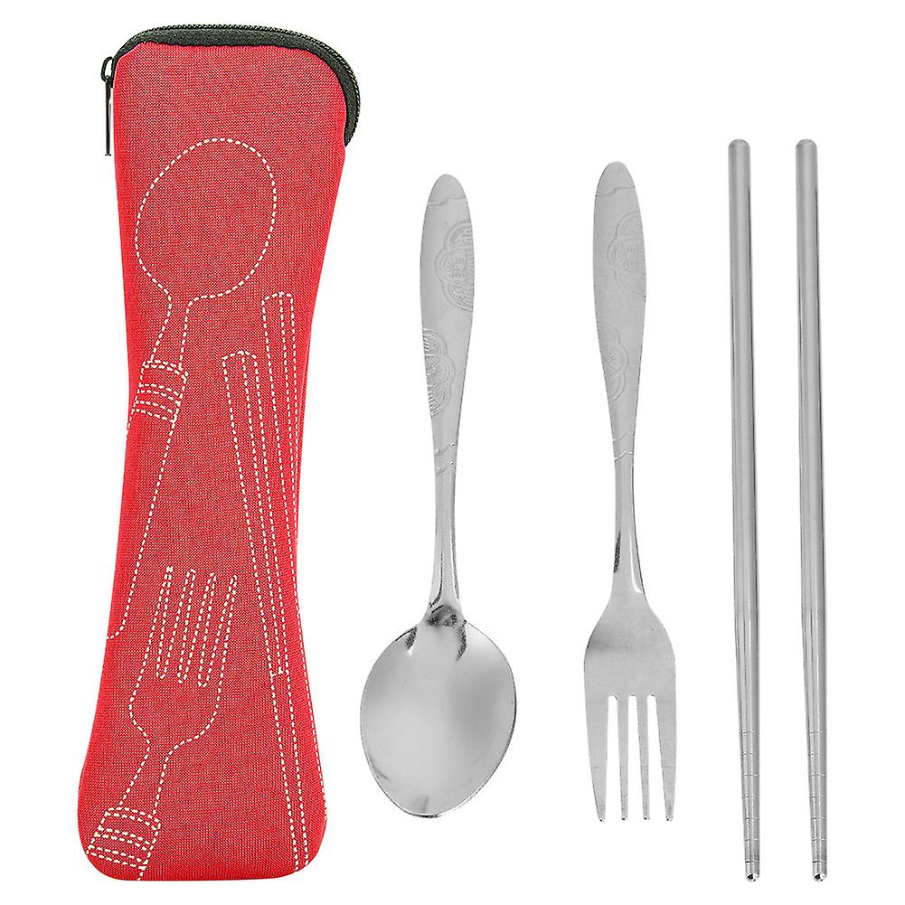 Spoon Fork Chopsticks, Storage Bag, Camping Tableware