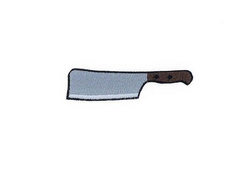 Patch ecusson embroidery thermocollant butcher knife