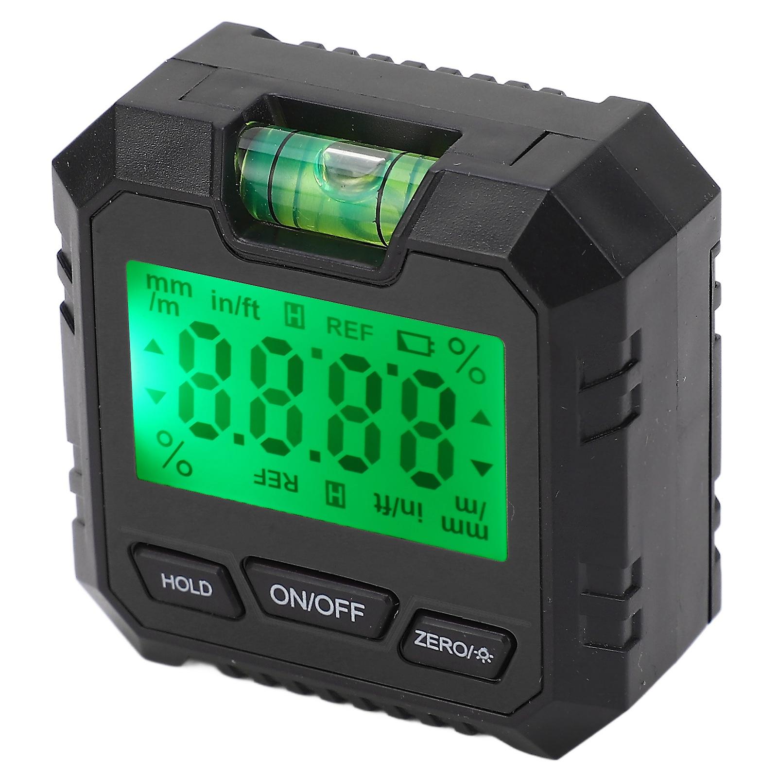 Digital Level Box Angle Finder Woodworking Electronic Protractor with Horizontal Bubble Black 