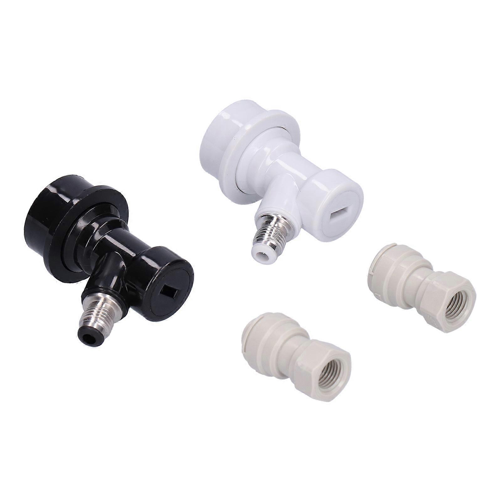 3/8" - 1/4" Ball Lock Adapter, Quick Disconnect Beer Keg Coupler for Cornelius Corny Keg