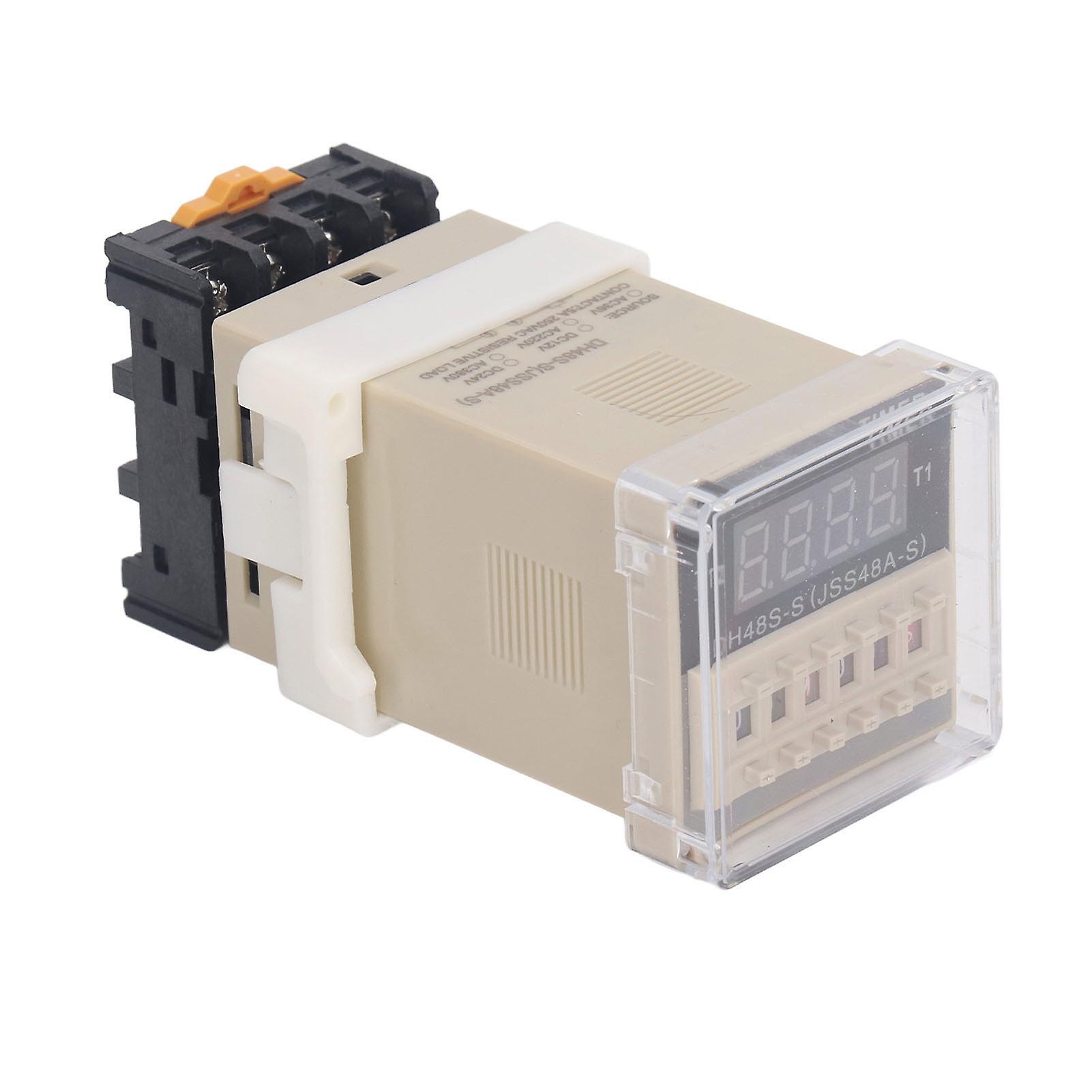 Time Relay 0.1s To 99h Adjustable Digital Cycle Delay Timer Switch for Street Light Electrical Cabinet DC24V