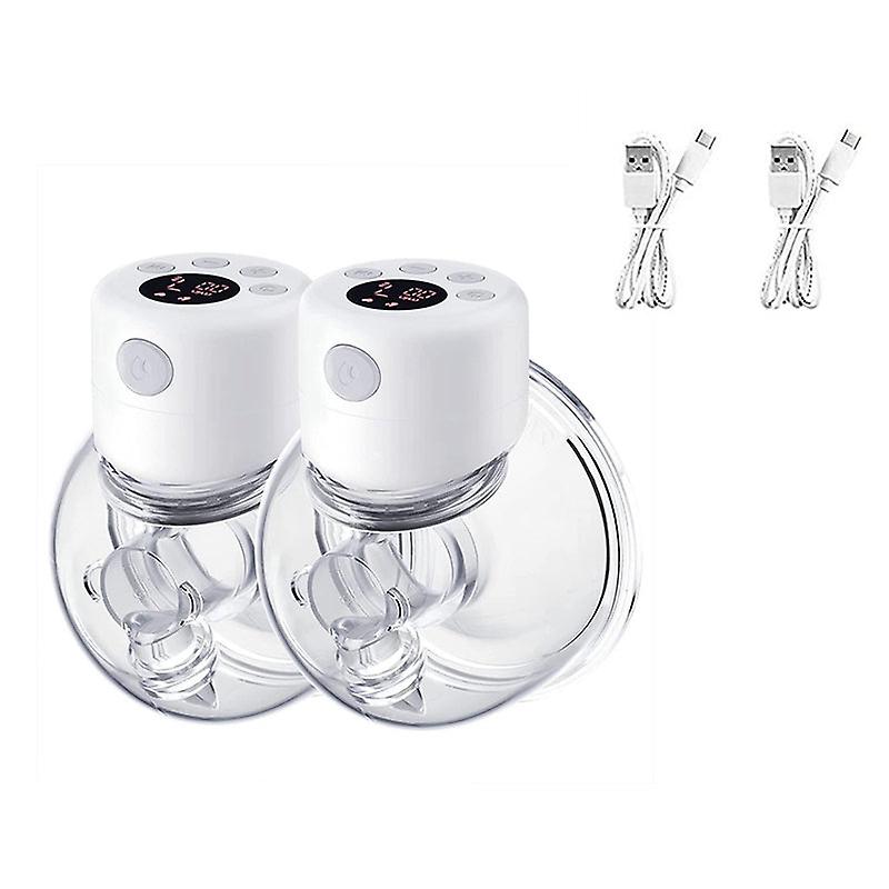 2 Pack Electric Pump,wearable Pump,s12 Hands Free Pump,2 Mode & 9 Levels,24mm Flange Breast Pump