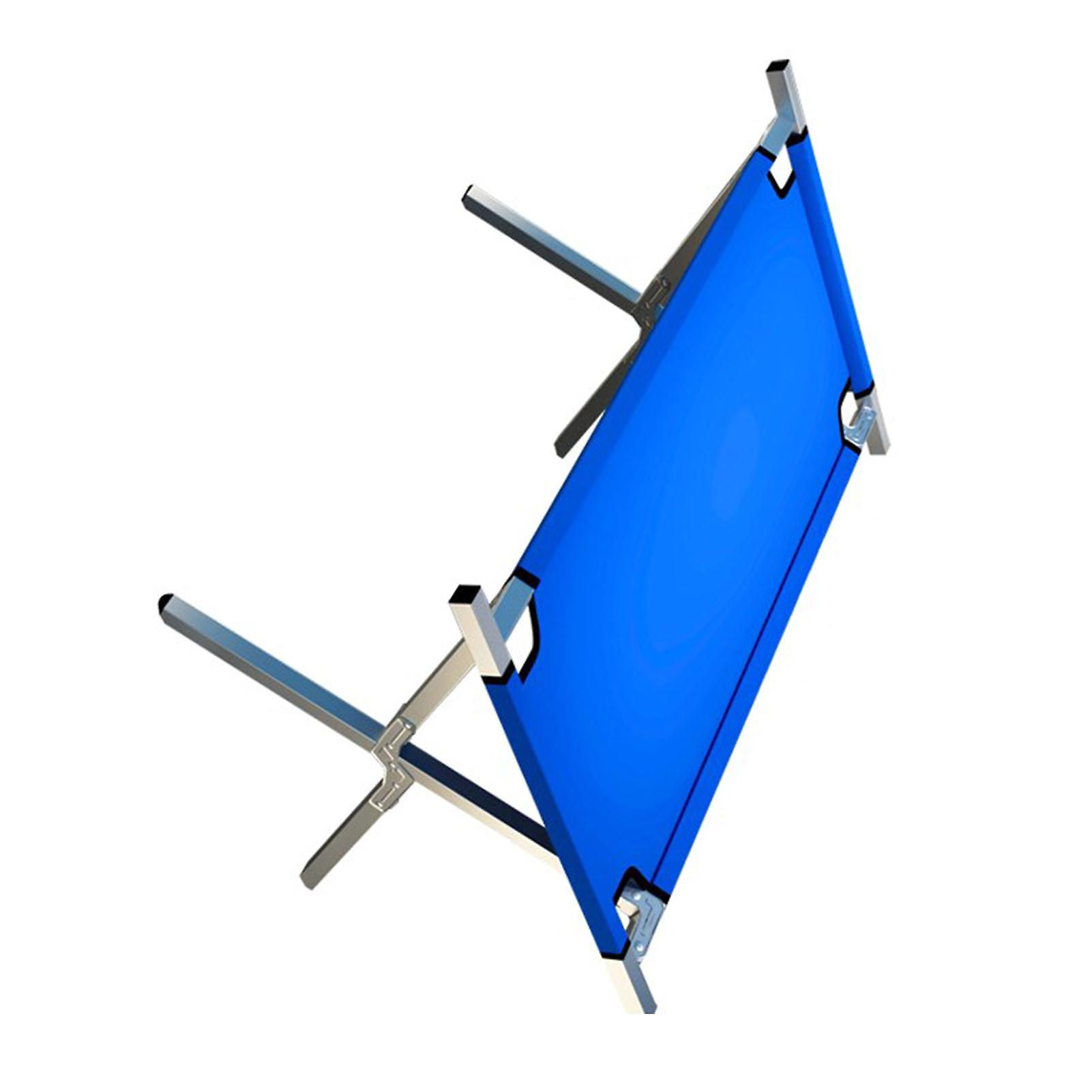 80CM Blue Outdoor Vending Table Metal Foldable Adjustable Height