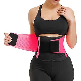 Waist Trainer Belt for Women - Waist Cincher Trimmer - Slimming Body Shaper Belt - Sport Girdle Belt (UP Graded) Pink