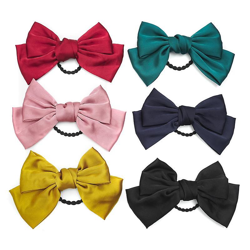 Hårband Stor Rosett Satin Hår Rep Flicka Hår Rep