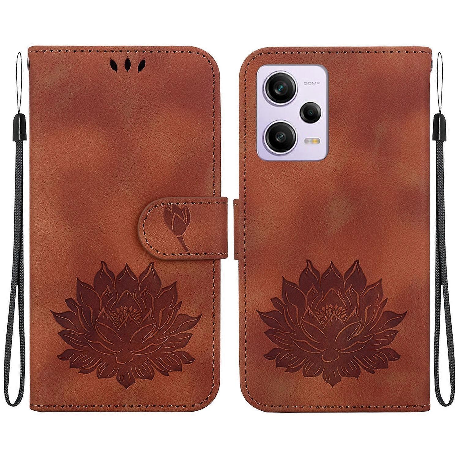 Lotus Embossed Leather Case For Xiaomi Poco X5 Pro