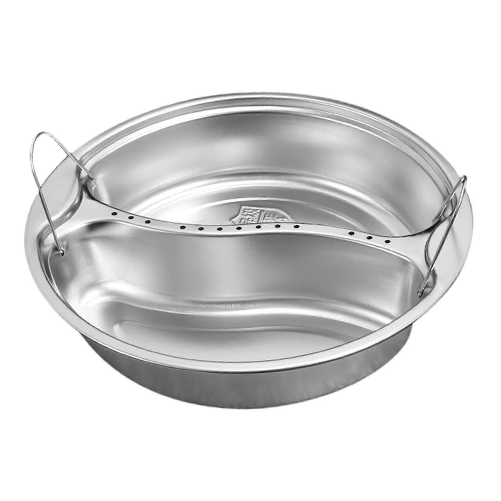 Divided Food Steamer Tray Multiuse Sectional Stainless Steel Steaming Basket Small