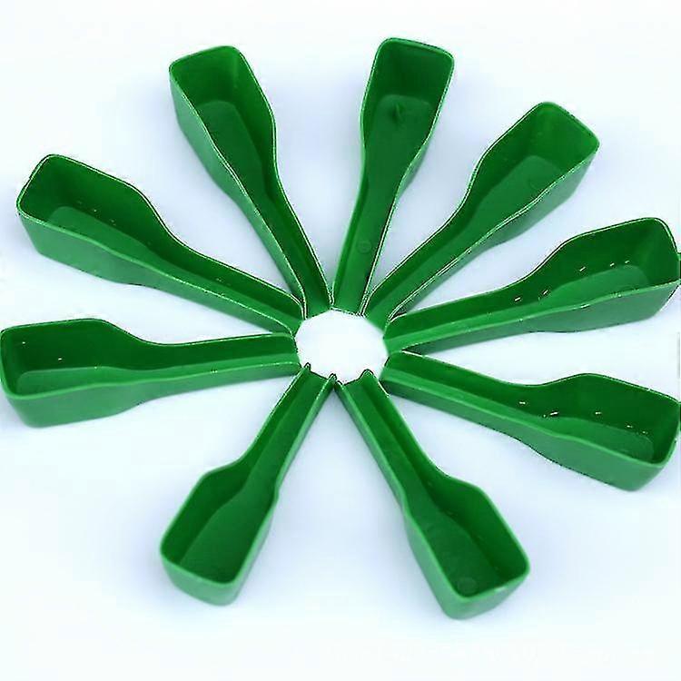 Bird Cutlery Plus Food Spoon Bird Utensil Bird Cage Accessories(10pcs,green) yyds