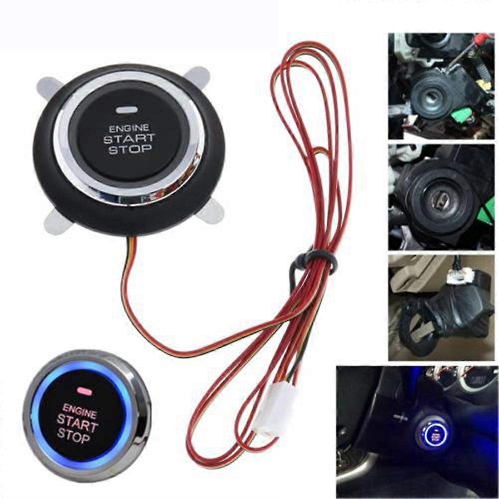 Switch Car Key Systems Key blade Engine Button Kit Ignition Switch Engine Push Button For less Entry &Pusher Kit