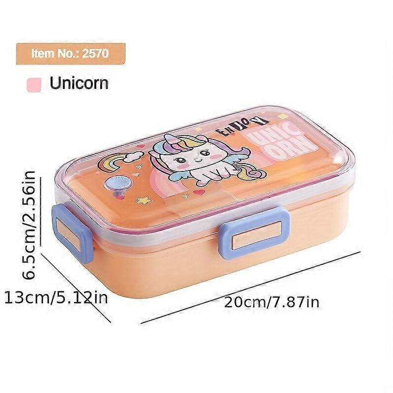 Cute Leak-Proof Bento Lunch Box with Divided Compartments & Utensil Portable, Square Design for School, Office, Picnic