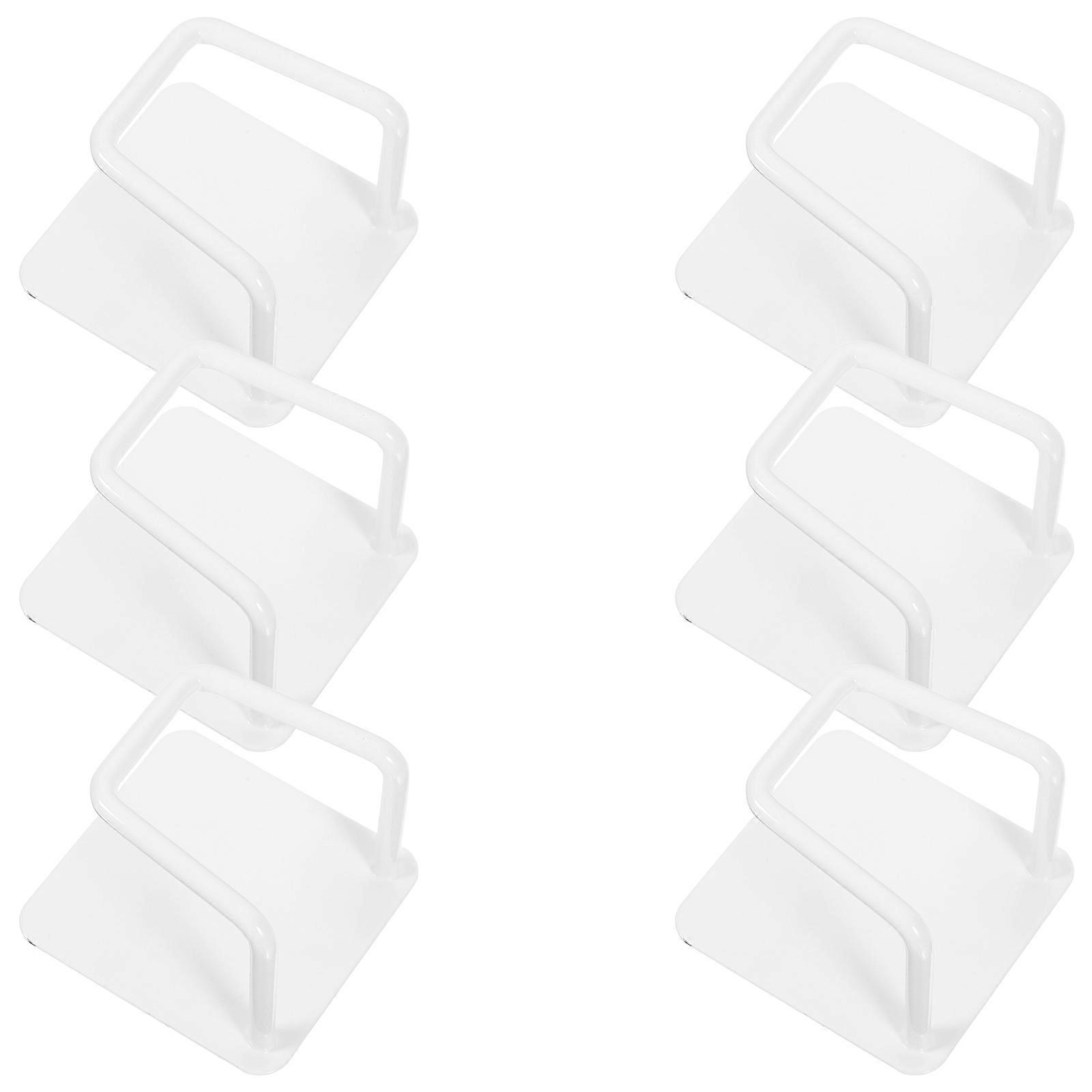 6pcs Hat Wall Rack Caps Organizer Wall Mounted Hat Hook Rack Multipurpose Storage Organizer