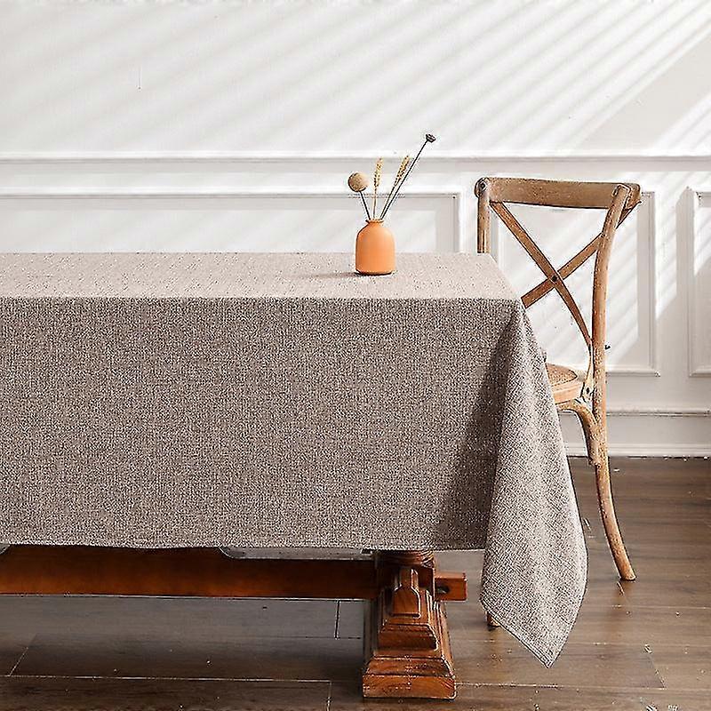 Waterproof and oil-proof tablecloth pure color thickened rectangular table dustproof tablecloth