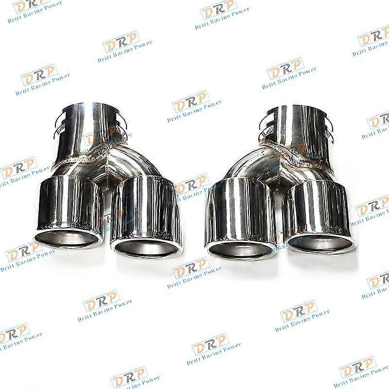 unique pipeQuad Car Tip For BMW G42 M240i 2021 2022 2023 Dual M Performance Pipe Muffler Tip System Nozzle Tailpipe