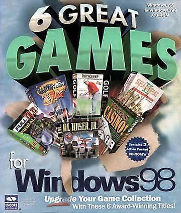 6 Great Games For Windows 98 - PC CD - New & Sealed