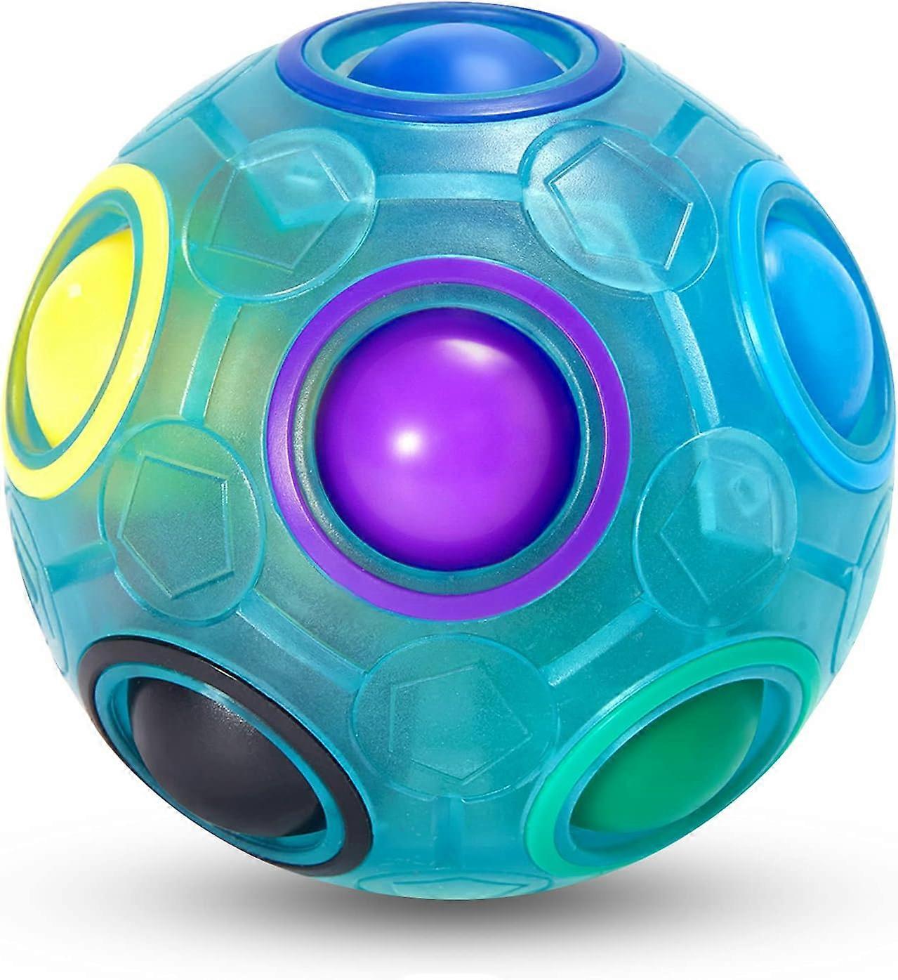 Magic Rainbow Puzzle Ball - Fidget Ball Puzzle Game - 12-hole luminous magic ball