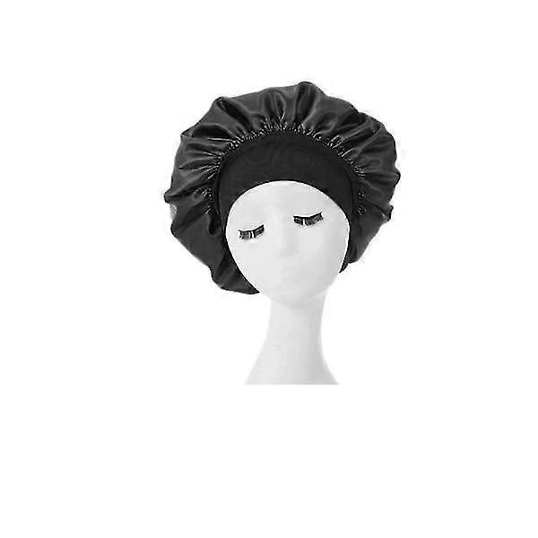 Sleep cap Satin bonnet Sleep Cap Black one size