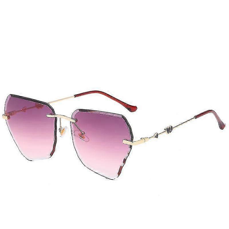 Gafas de sol Cateye Classic Gradient)Unisex Square Y1041 Rosa