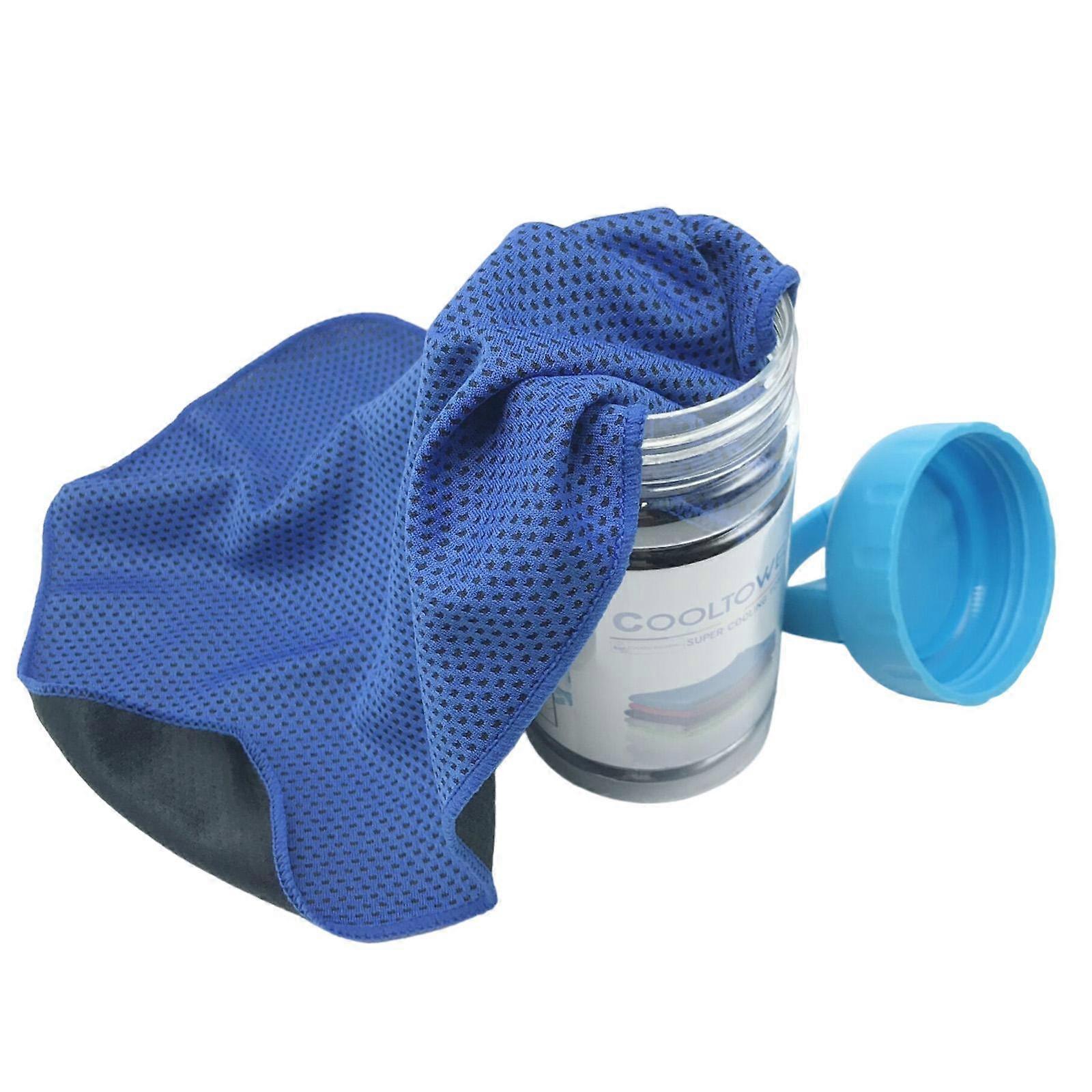 Breathable Cooling Towel Ice Cold Towel Sweat Towel for Walking Sport Worker Blue