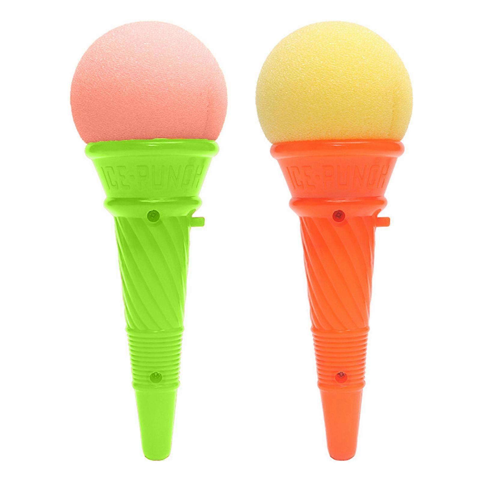 Catapult Ball Toy Fun Foam Ball Ice Cream Shooter Party Favors Catapult Toy with Button Push Action for Kids