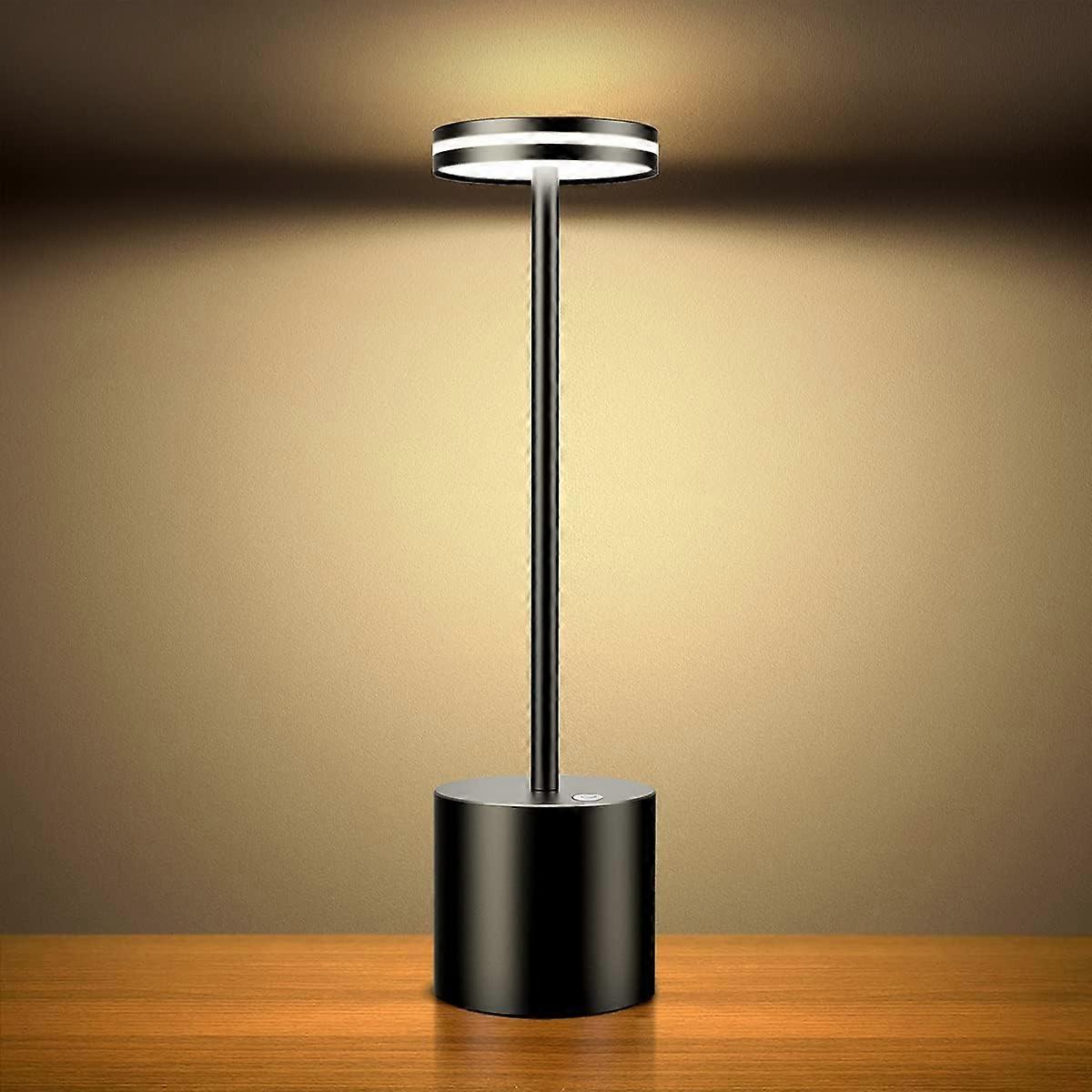 Rechargeable Cordless LED Table Lamp, 5000mAh Battery Operated Table Lamps, 3 Color Modes, Dimmable,USB Desk Light for Home,Dining,Indoor, Outdoor
