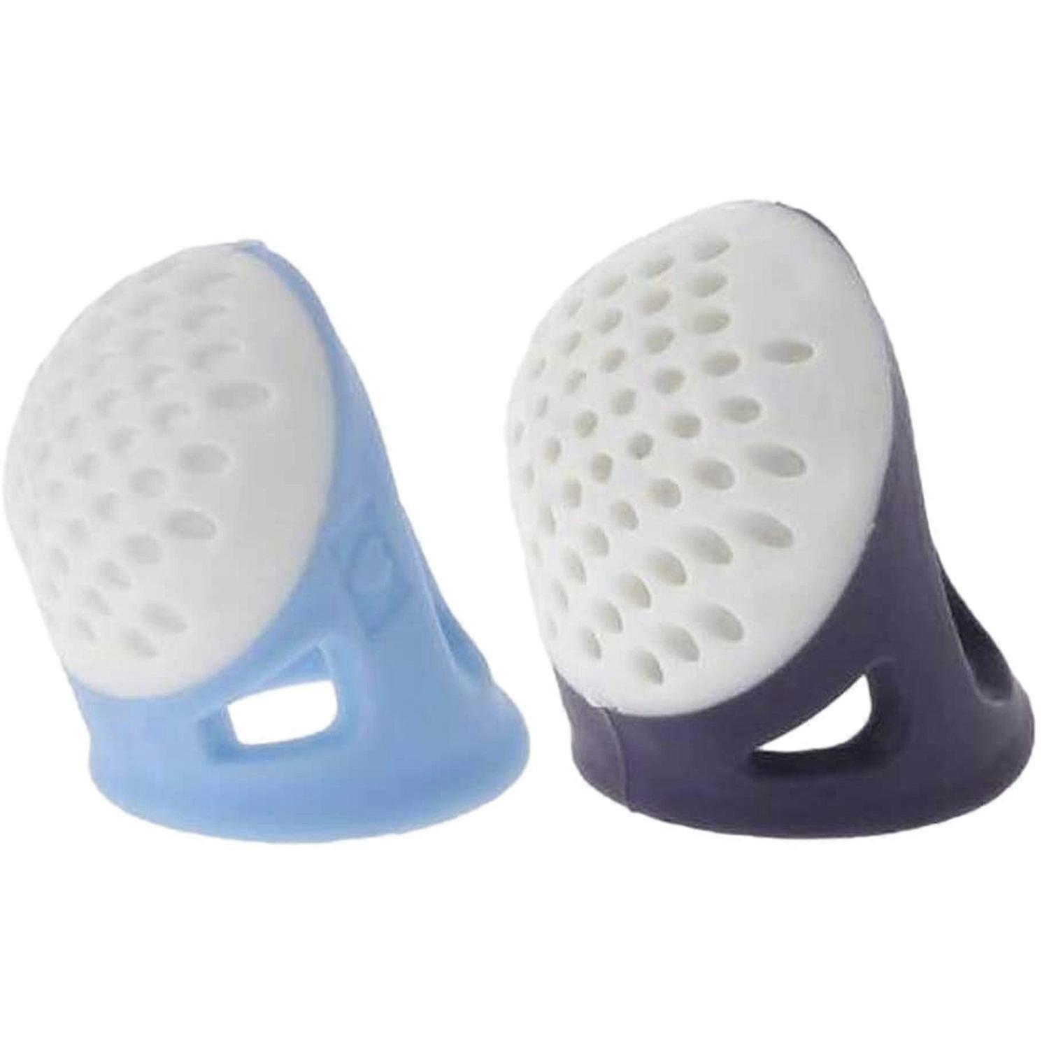 2 Sewing Thimbles Silicone Pin Needles Thimbles Comfortable Non-slip Finger Protector